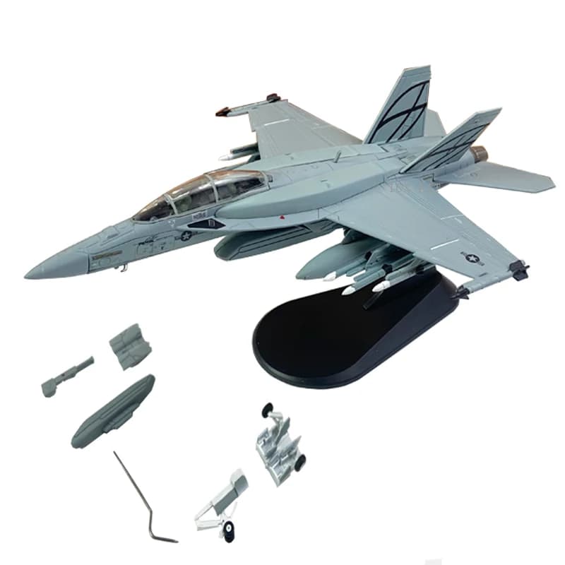 Modellino in Metallo Pressofuso 1/100 dell'Aereo Militare F/A-18F F-18 Ultimate Hornet dell'Esercito USA, Collezione di Aerei da Combattimento Navali, Regalo