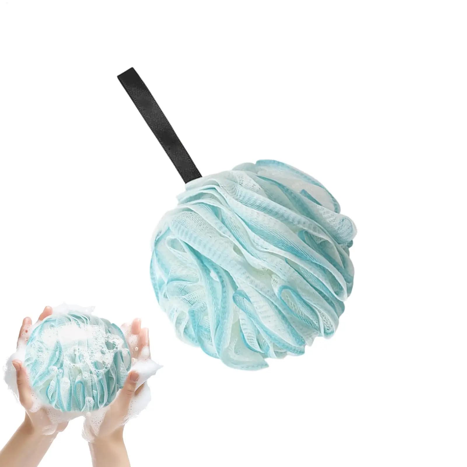 Spugna Doccia Loofah Delicata Schiumogena a Rete Fine, Grande Spugna Loofah per Doccia per Donna, Uomo, Famiglia, Viaggi, Bagno, Spa, Casa, Hotel