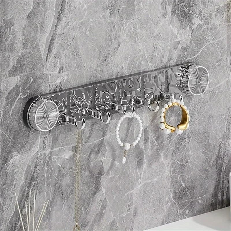 Ganci a ventosa trasparenti effetto onda d'acqua facili da installare - Nessuna perforazione richiesta, perfetti per bagno, cucina e camera da letto