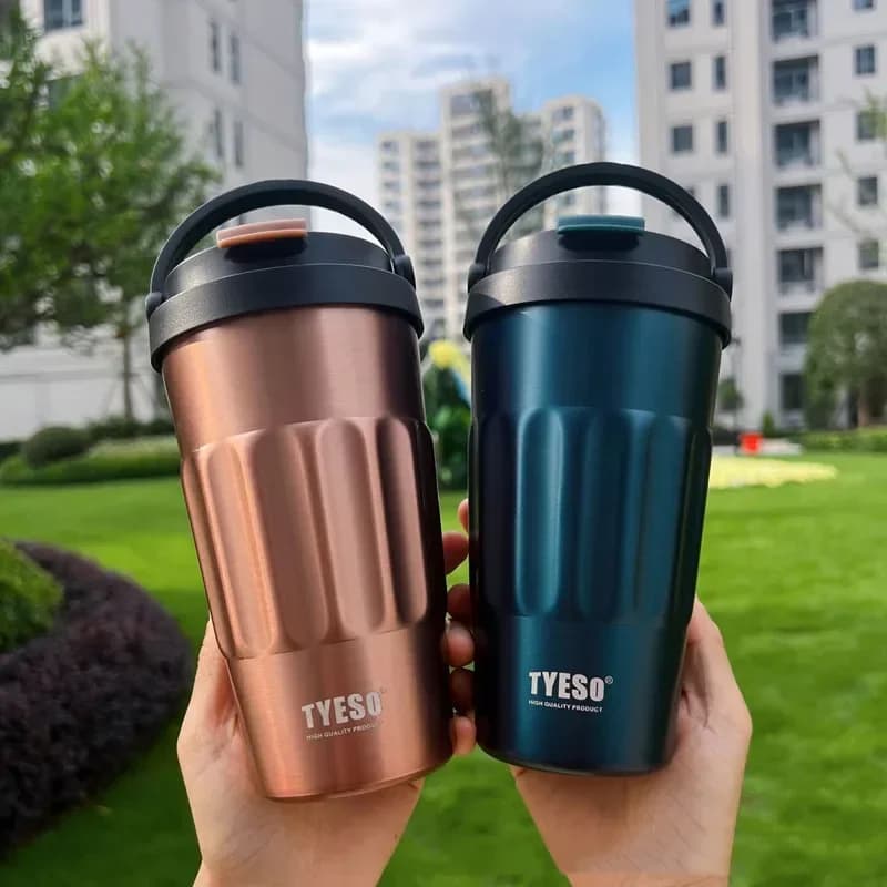 400ml/500ml TYESO Boccette per vuoto Thermos Thermos in acciaio Bottiglie d'acqua Tazza 304 Bicchiere per auto originale Tazza di caffè freddo e caldo