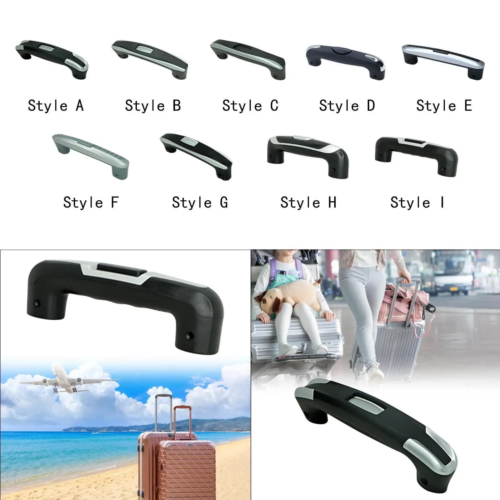 Maniglia per bagaglio per maniglia telescopica Impugnatura ergonomica Maniglia per custodia da trasporto