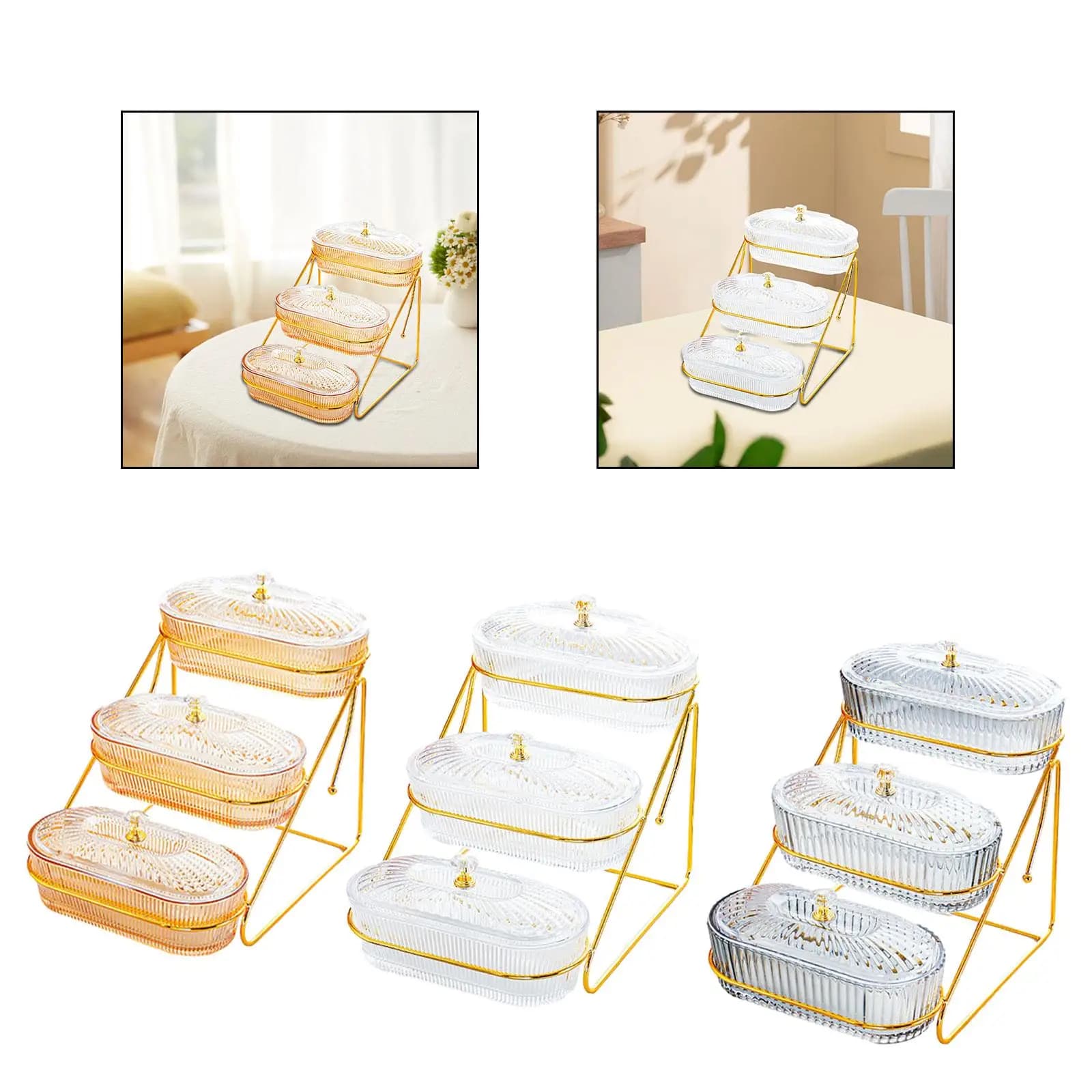Vassoio per Frutta, Porta Frutta Secca, Organizzatore Alimentare Multistrato, Piatto per Insalata di Frutta, Vassoio Decorativo per Snack, Noci e Feste