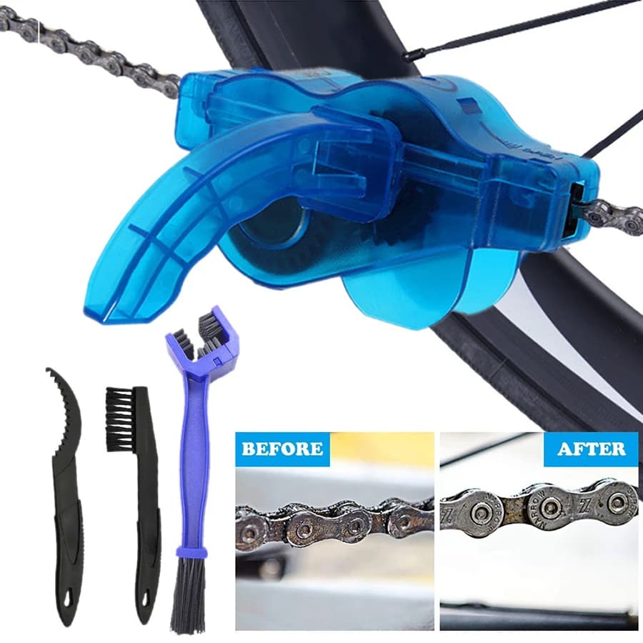 3D Chain Cleaning Set: Brush and Tool for Washing Chain, Oil Protection, Mountain Bike Accessories and Cycling