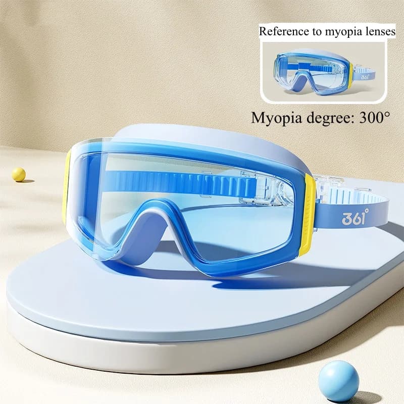 Professional UV Protector for Kids Bie View Silicone Swimwear Adjustable for Water Sports Swimming Glasses for Waterproof Myopia