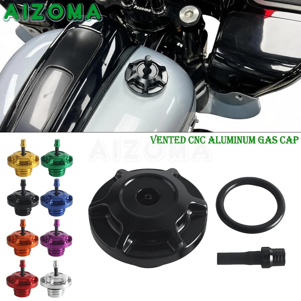 Tappo Serbatoio Carburante Moto Ventilato Universale per Harley Tutti i Modelli con Filettatura Femmina (Esclusi Touring) 2023.5-2025
