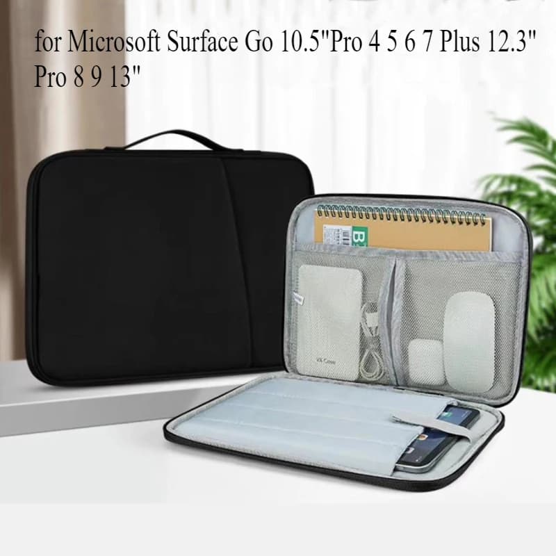 Custodia per tablet per Surface Pro 9 Custodia 13"Pro 8X7+Plus 6 5 4 3 Cover 12.3"Surface Laptop GO 12.4 Custodia con manico portatile