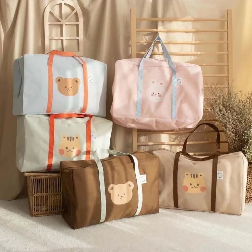Laundry Duffel Bag Waterproof Quilt Organizer Washable Foldable Luggage Pouch Zipped Breathable Bedding Storage Bag Toddler