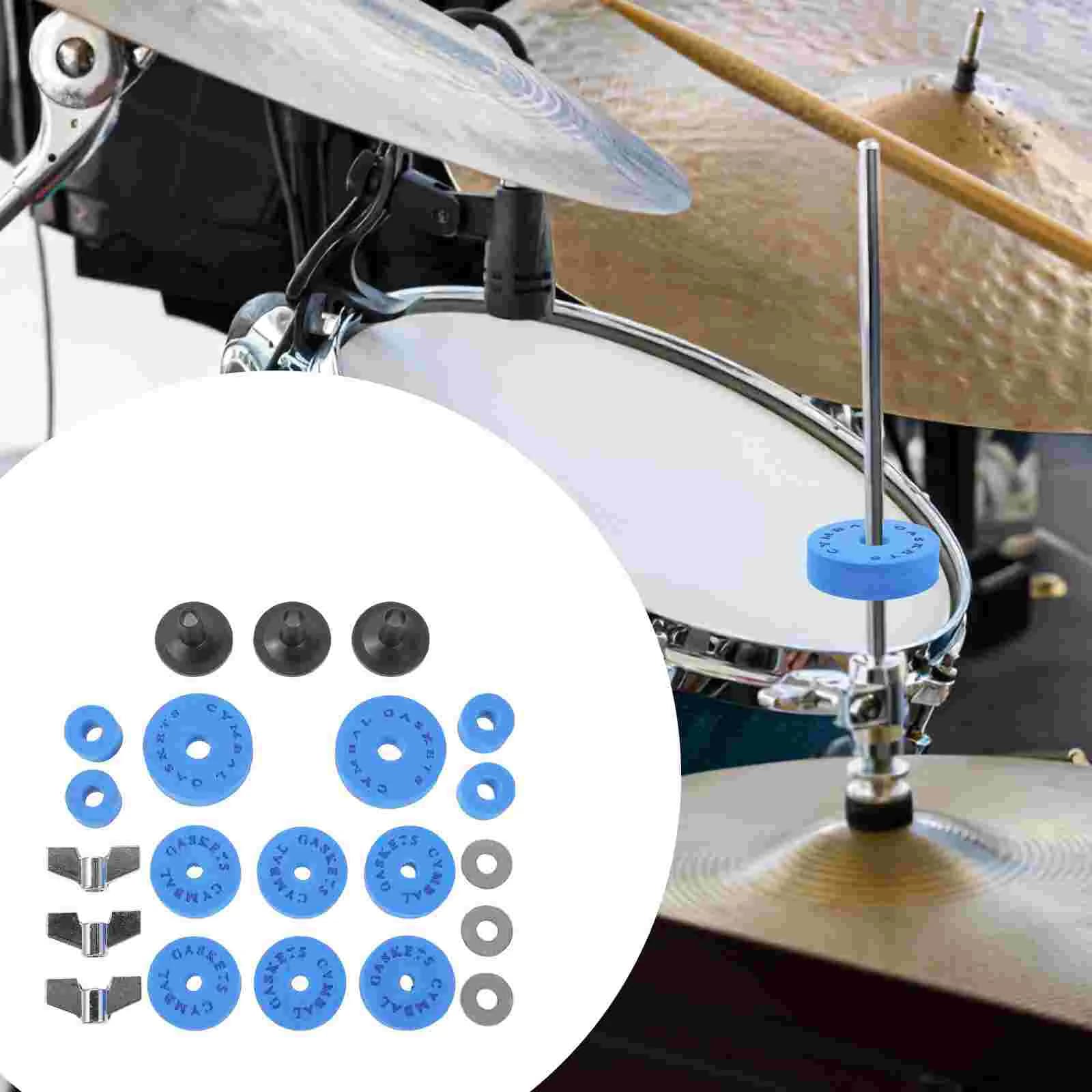 Pastiglie per batteria Accessorio per piatti Kit antiscivolo Manicotti in feltro con accessori Guarnizione frizione Componente Eva