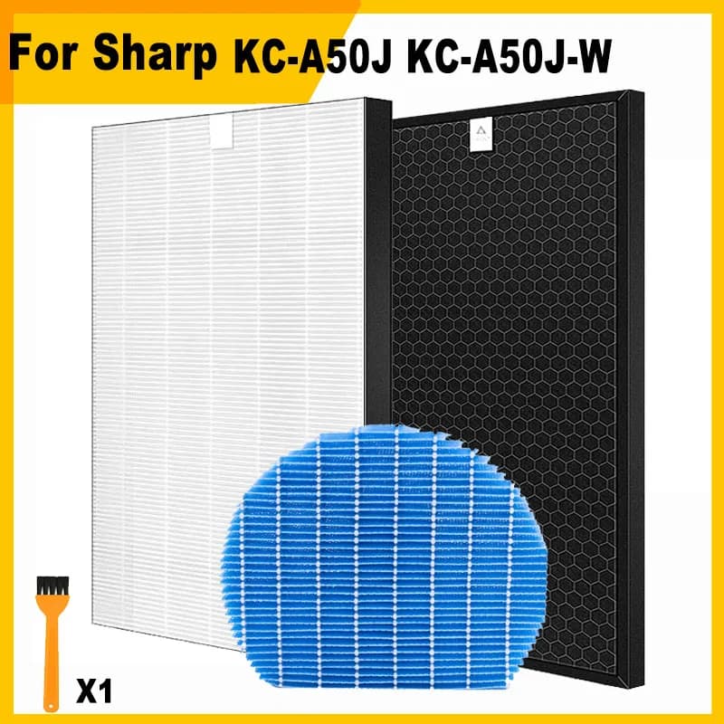 Per purificatore d'aria Sharp KC-A50J KC-A50J-W KCA50JW, filtro HEPA e filtro deodorante FZ-A50HFE FZ-A50DFE
