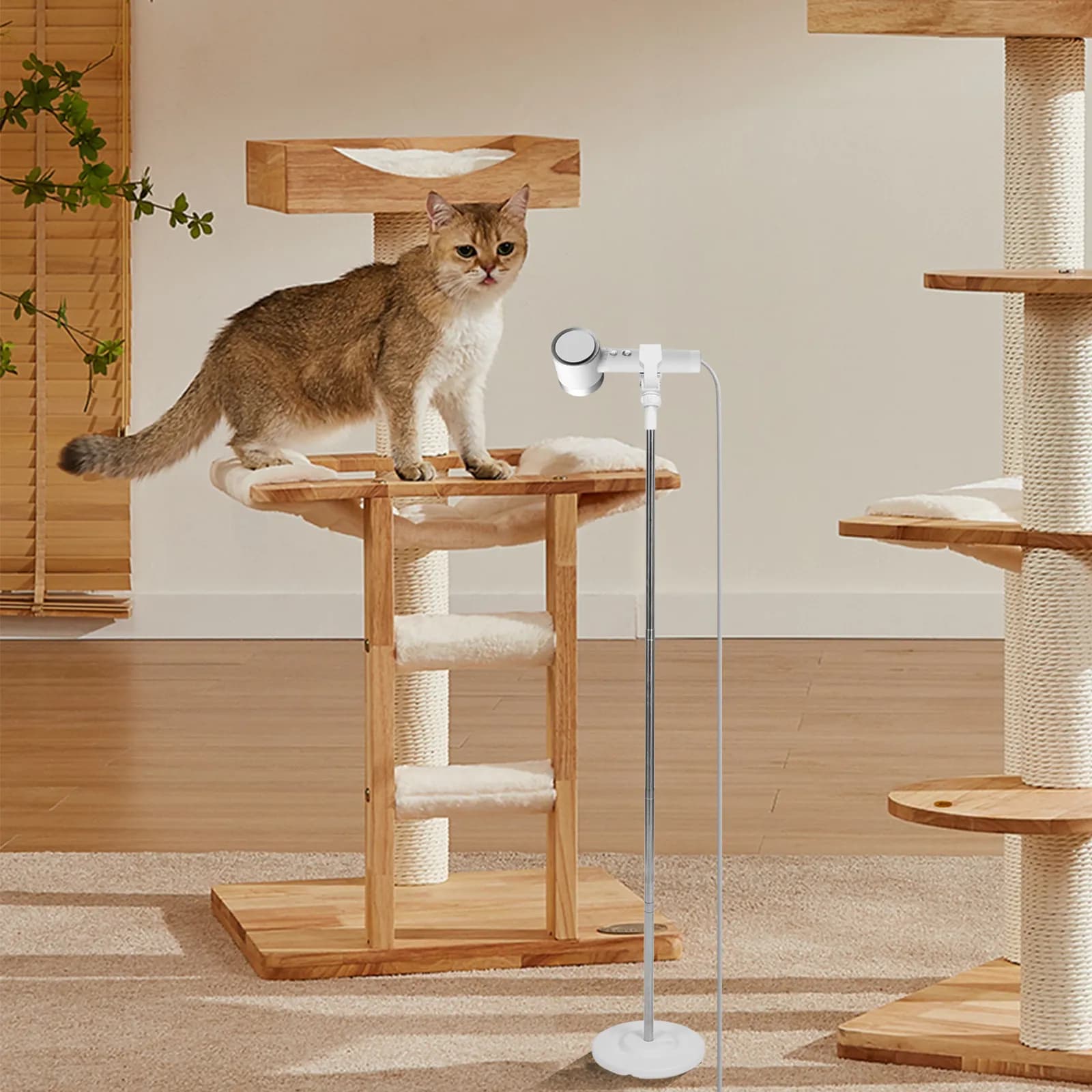 Adjustable Pet Hair Dryer Stand Grooming Holder Stable Base Hands Free Blow Dryer Rack for Pet Grooming Tool Hairdryer Rack
