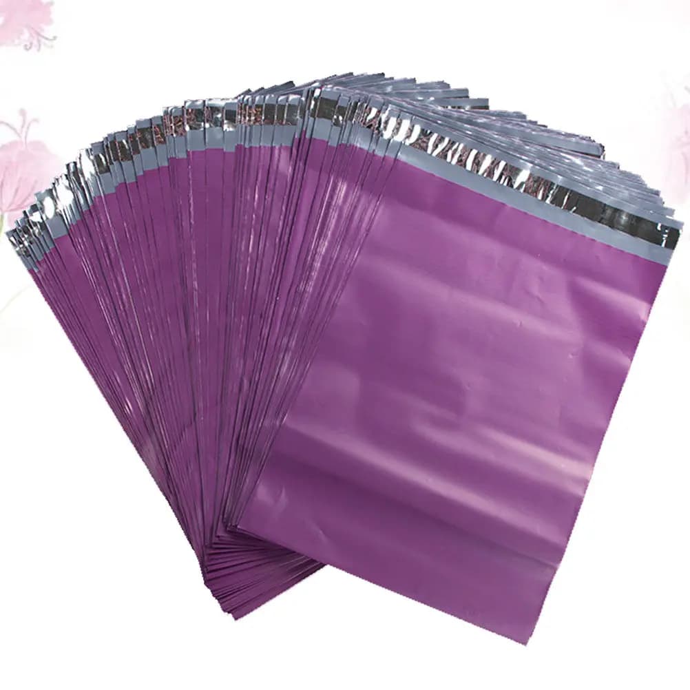 100Pcs Thickened Waterproof Dustproof Shipping Bags for Paper Files Clothes Documents Eco-Friendly Reusable Pe Mailing