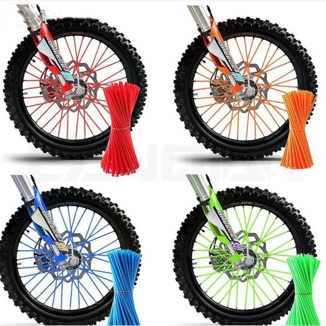 Universal Bike Spoke Covers Motorcycle Wheel Rim Spoke Wrap Kit Skins Protector Cover Bicycle Accessories