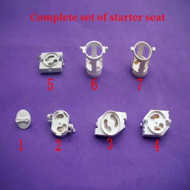 10 pz/lotto T8 Lampada Fluorescente Fusibile Avviamento Portalampada Griglia Lampada Avviamento Sedile Salto Bolla/Fondo Base di Avviamento Accessori FAI DA TE