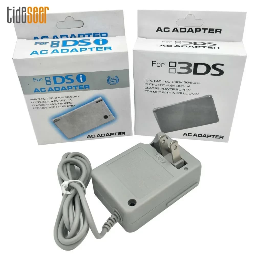 Cavo di alimentazione per adattatore CA da viaggio con spina americana a 2 pin, 200 pezzi, per Nintendo 3DS DSi NDSi XL DSI LL