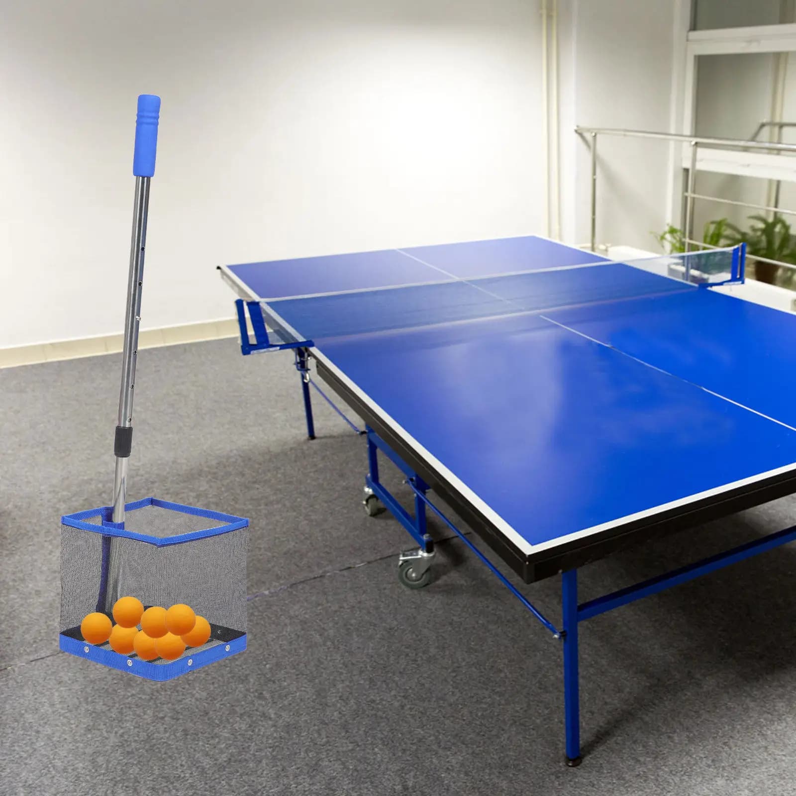 Raccoglitore di Palline da Ping Pong Telescopico con Manico Regolabile e Retrattile per Facile Recupero Sotto il Tavolo