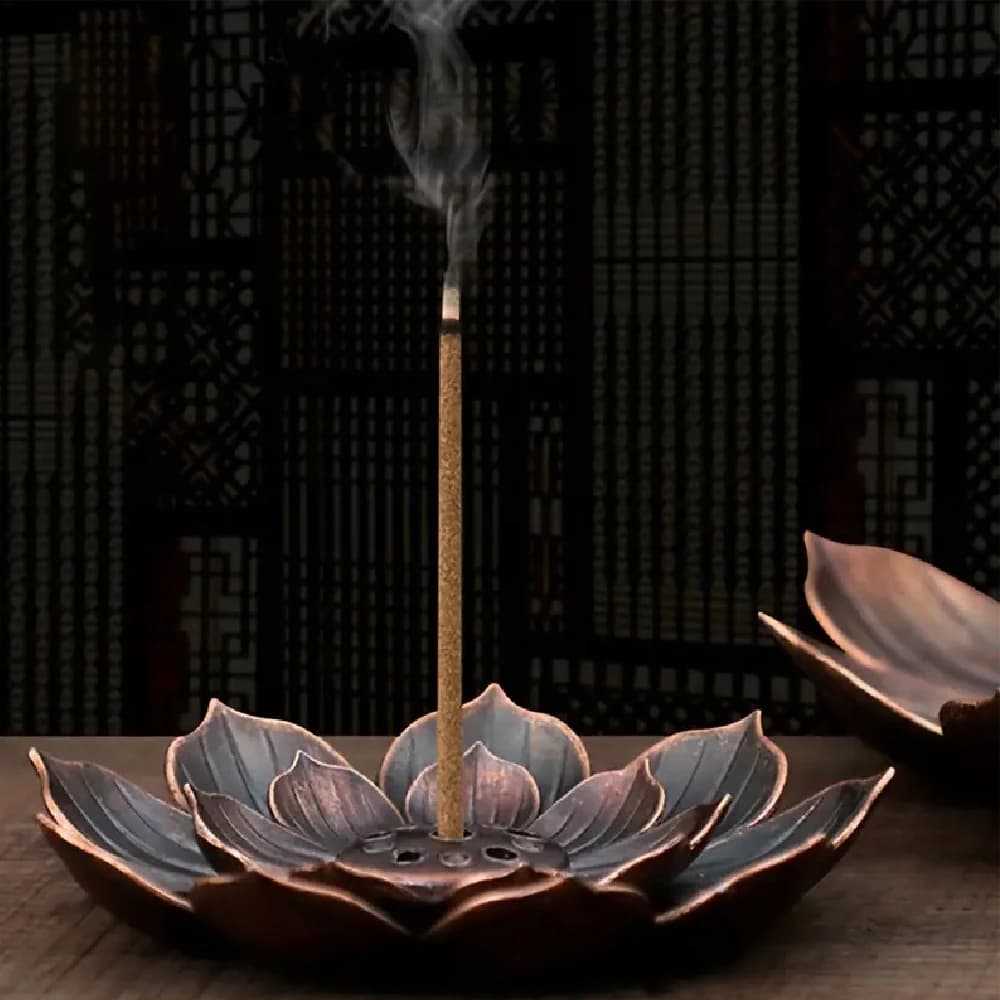 Incense Holder for Sticks,Incense Burner, Lotus Detachable Ash Catcher for Home Decor,Yoga SPA Fragrance Accessories