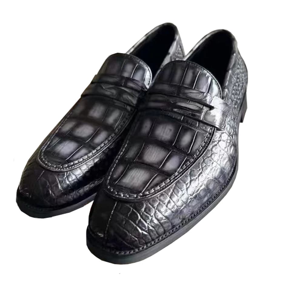 Nuovi Mocassini da Uomo Yinshang, Scarpe in Pelle di Coccodrillo, Calzature Eleganti per Matrimoni e Tempo Libero
