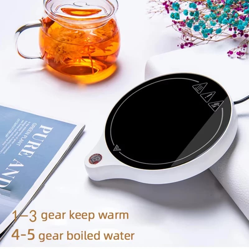 Riscaldatore per tazze 110 V/220 V Scaldatazze Tazza con temperatura a 5 marce 100 ° C Riscaldatori per sottobicchieri scaldavivande per caffè, latte, tè, cuscinetto riscaldante