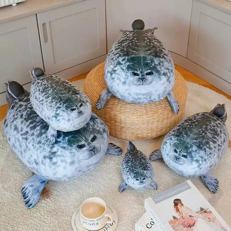 Caldo sigillo gigante realistico leone marino grigio animale acquatico bambola di pezza morbida CALDO regalo di peluche INS!