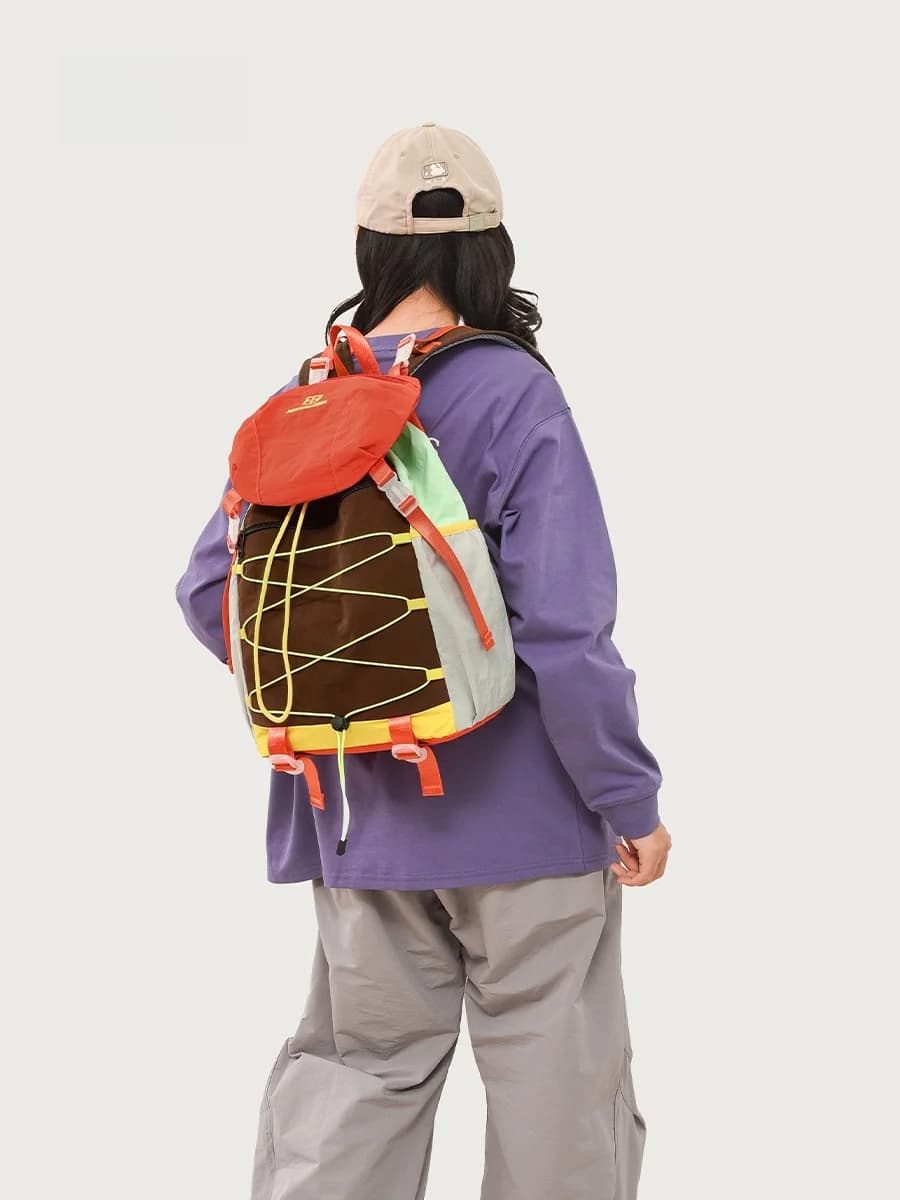 Lightweight Sporty Dye-Block MGZ Outdoor Backpack Large Capacity Unisex Travel Hiking Bag with Computer Compartment And Inter...