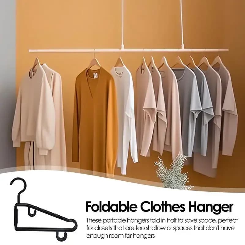 5 grucce pieghevoli per pantaloni, grucce per bucato, grucce per camicie, grucce per armadio portatili per cappotti, abiti eleganti
