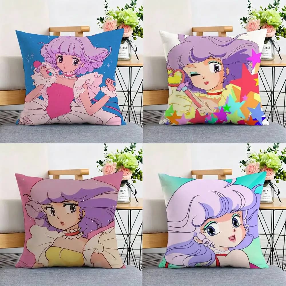 ANIME M-Magical Angel Creamy Mami Double-sided print Pillow Case for Sofa Living Room Home office Decor Protective Cover