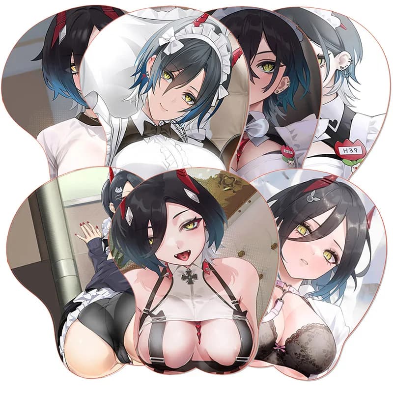 Carino OPPAI Mouse Pad Azur Lane Mousepad Anime Waifus Ulrich von Hutten Silicone 3D Poggiapolsi MousePad Sexy Hentai Mouse Zerbino