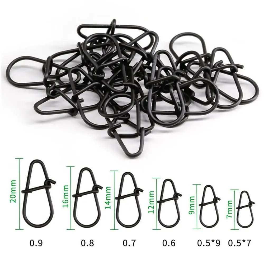 100 Pz/Lot Black Scratch Barriers Fishing Ribbon Safety Scratch Hook Steel Amo Stainless Steel Fishing Equipment Box Accessories Tool