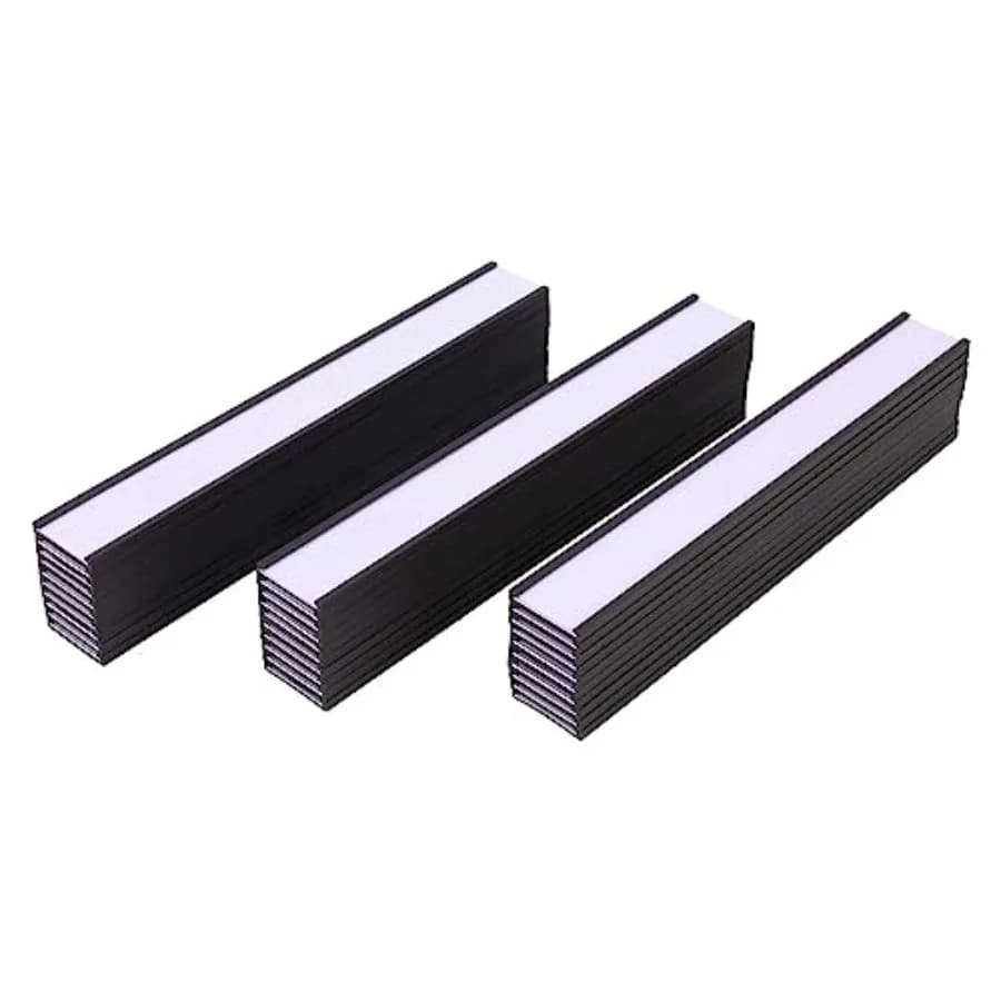 100 Pezzi di Portaetichette Magnetici con Magneti, Porta Carte Dati Magnetici con Protezioni in Plastica Trasparente per Scaffali Metallici e Lavagne