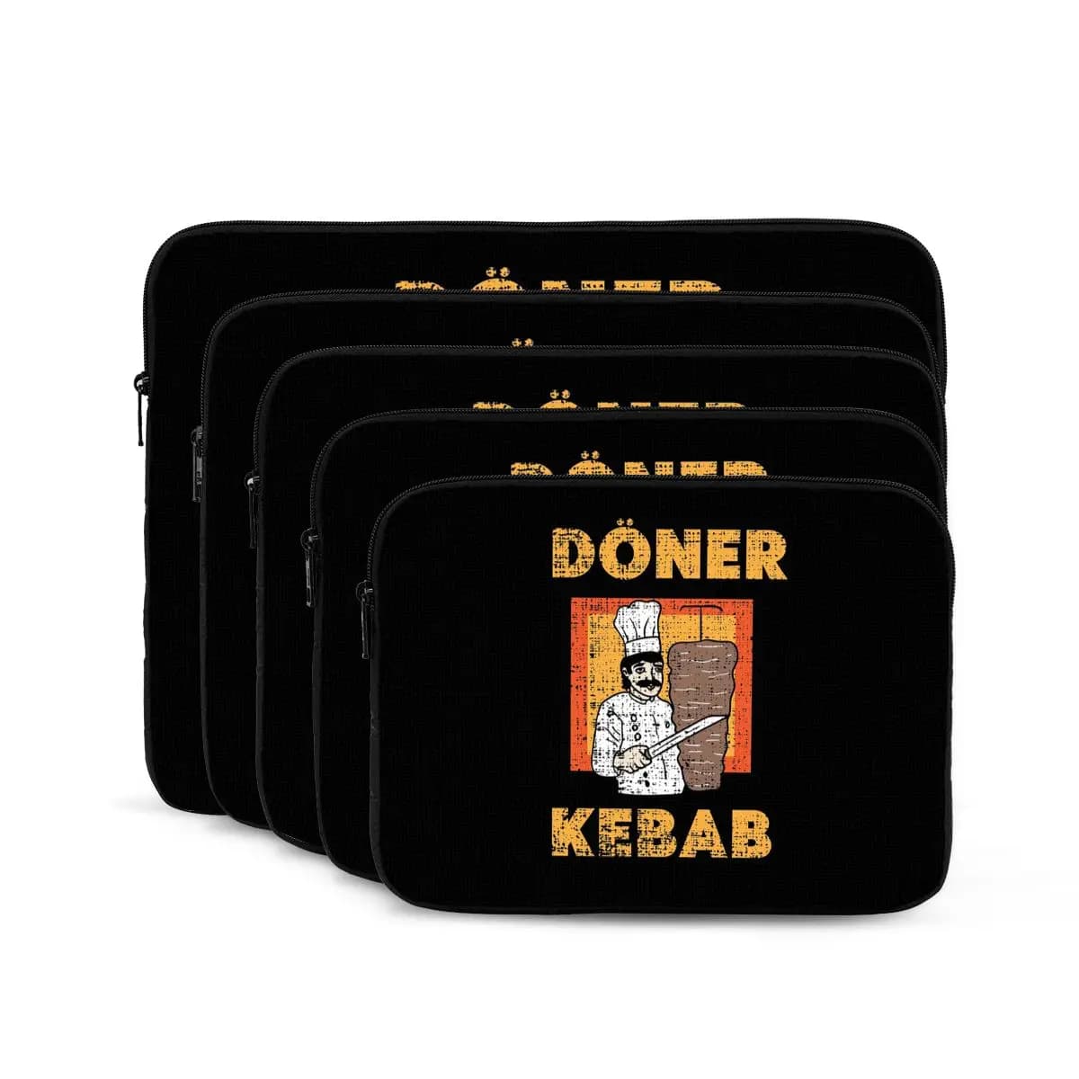 Divertente Doner Kebab Cartoon Notebook Borsa per laptop Custodia per notebook Borsa per tablet Custodia antiurto