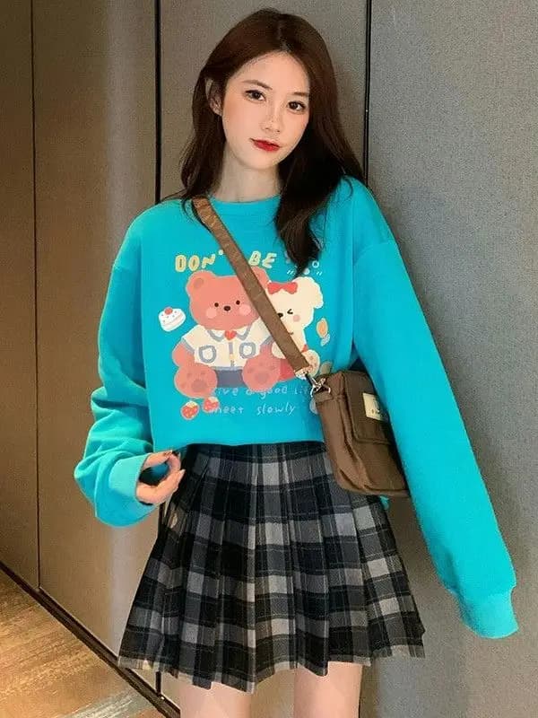 Loose Long Sleeve T-Shirt Women's Hoodie Student Style Comfortable Outerwear Spring Autumn New Korean Version Lazy Top