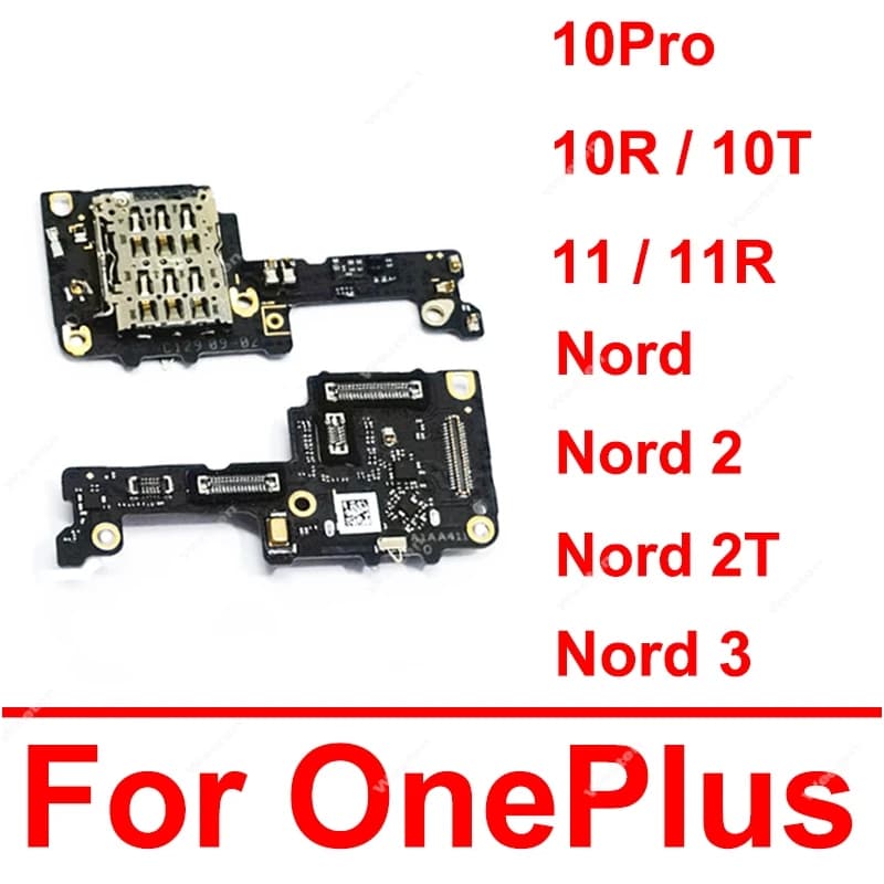 Per Oneplus 1+ 10 Pro 10T 10R 11 11R Nord 2 3 5G SIM Card Vassoio Lettore Slot Presa Scheda Connettore Cavo Della Flessione di Ricambio