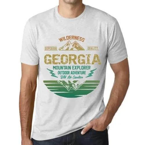 Men's Graphic T-Shirt Outdoor Adventure, Wilderness, Mountain Explorer Georgia