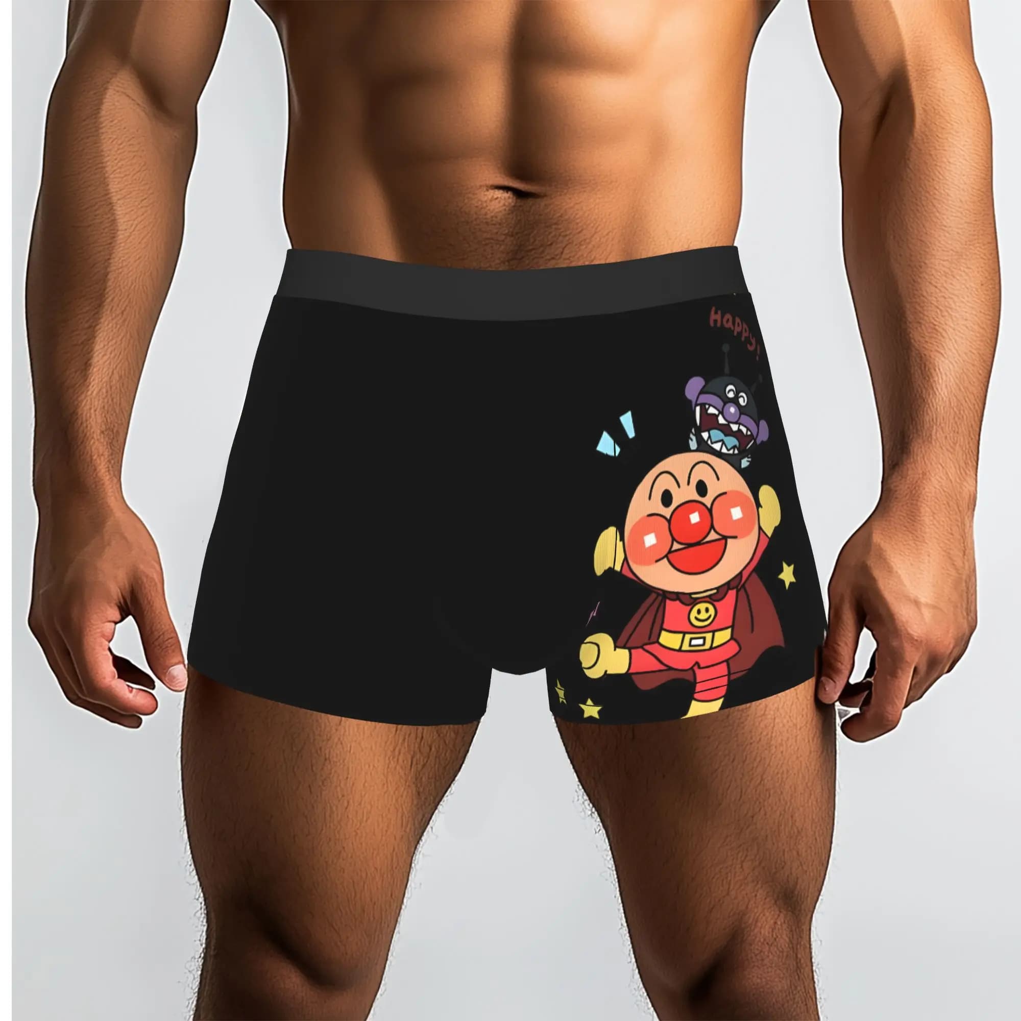 Anime Superhero, comunque, giapponese, Bandai, Anpanman, mutande traspiranti, mutande da uomo, pantaloncini comodi, boxer.