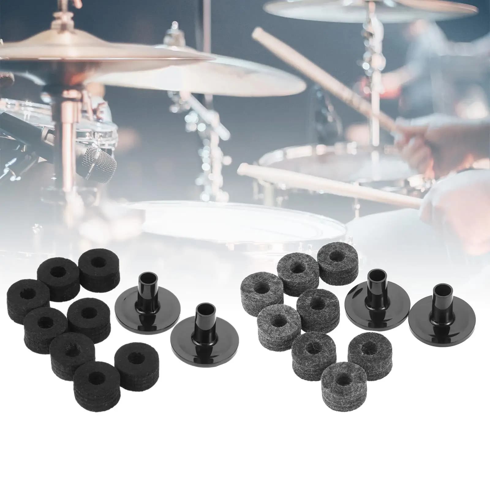 Cuscinetti in Feltro per Supporto Piatti Batteria, Accessorio per Percussioni, Protezione e Pratica Silenziosa