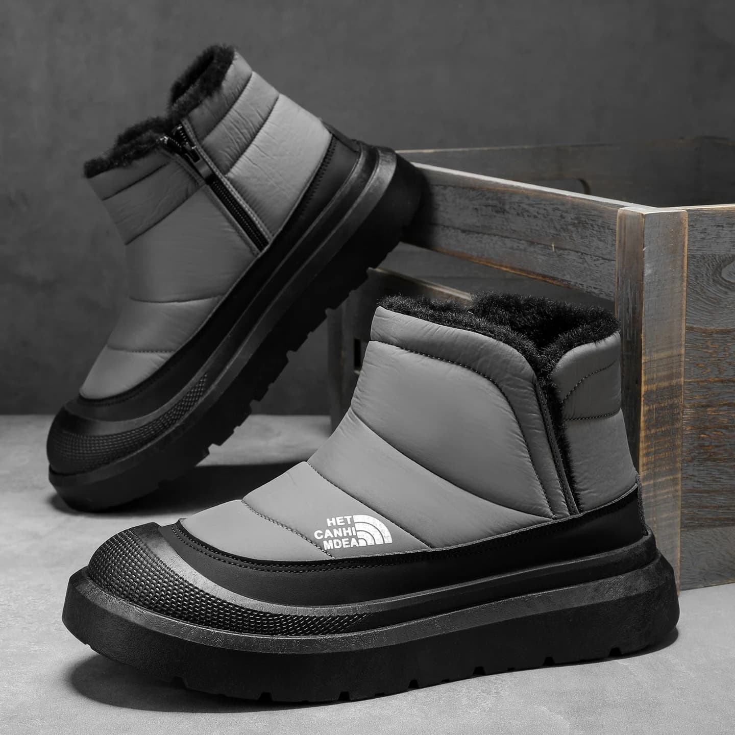 Stivali da neve Uomo Nuove scarpe di cotone di grandi dimensioni per uomo Peluche caldo Casual Stivali da uomo Casual Stivali di cotone antiscivolo Zapatos 2025
