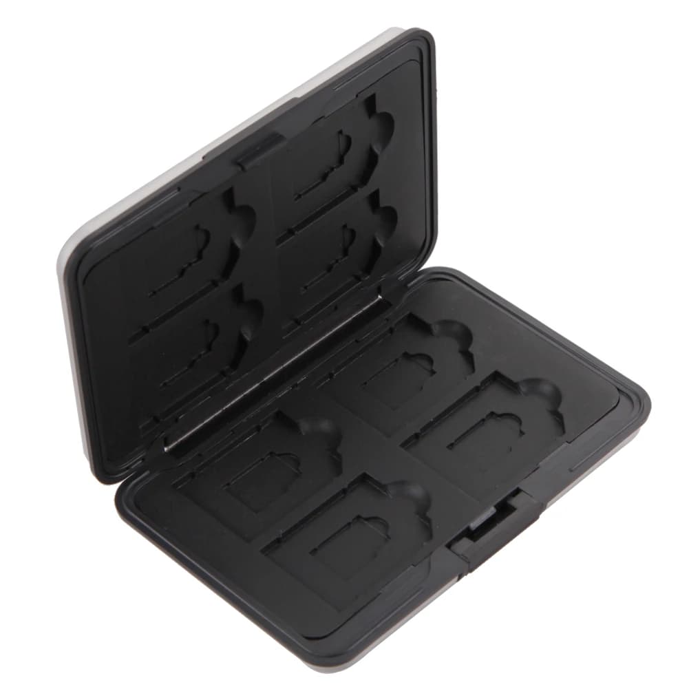 Porta Schede di Memoria, Custodia Protettiva Portatile, Organizzatore in Plastica per Micro SD SDXC