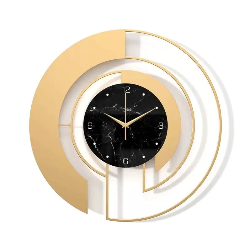 Orologio da parete in metallo di lusso nordico leggero Design alla moda Grande decorazione per la casa Orologio a sospensione Orologio da parete per soggiorno dell'hotel