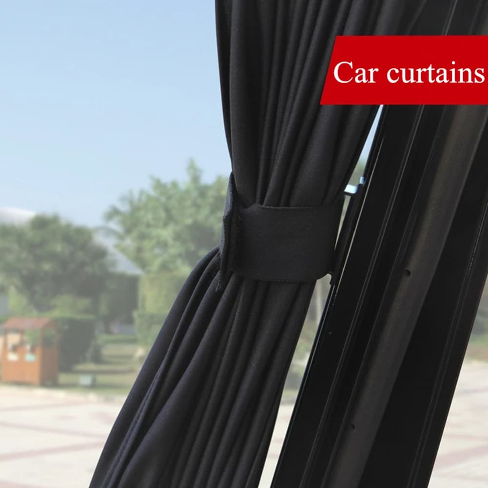 2 x 50L/50S estensibile in plastica Rail Car Side Window parasole tenda Auto finestra visiera parasole con cavo elastico-nero/Beige/grigio
