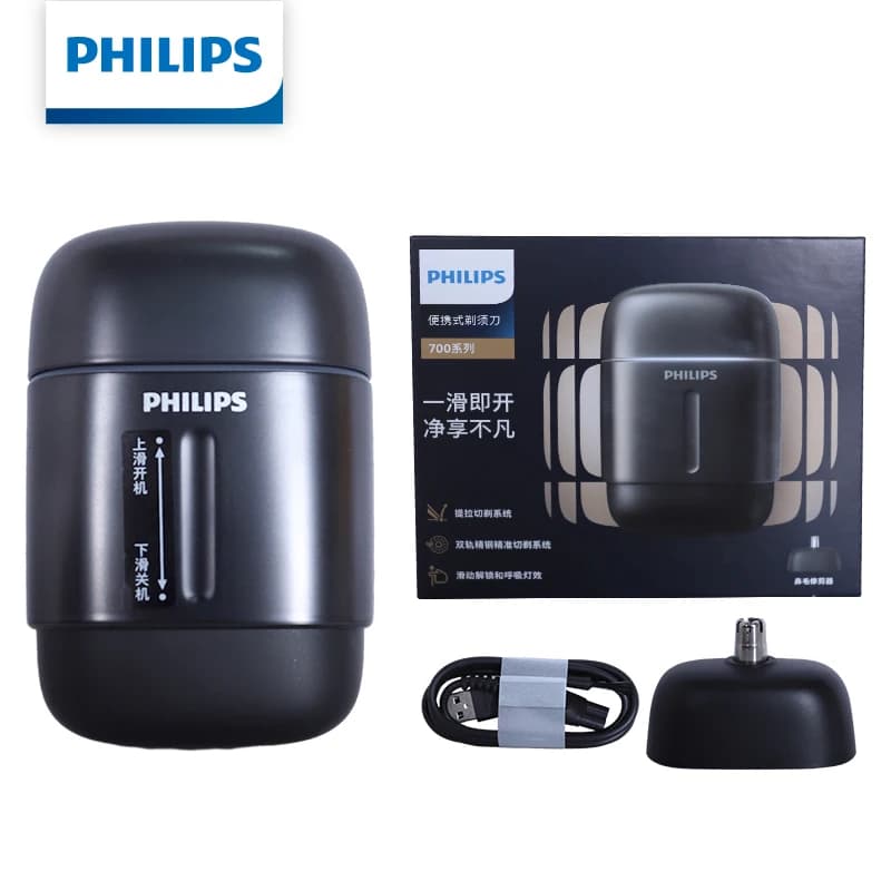 Philips Pebble PRO IPX7 Electric Shaver Waterproof with Double Lame Sensible Skins with Nasal Refinish
