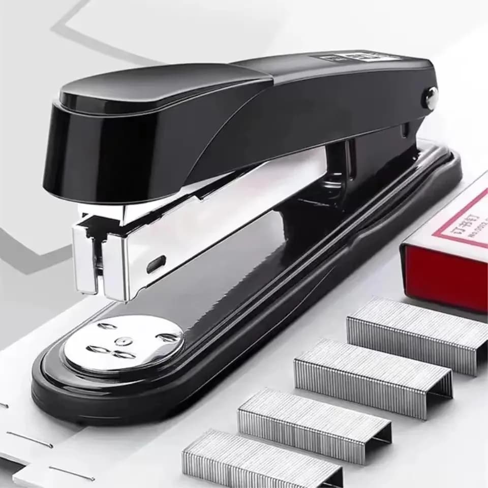 Cucitrice manuale 30/50 fogli Cucitrice senza sforzo Cucitrice per rilegatura di libri di carta Forniture per ufficio scolastico con 1000 punti metallici