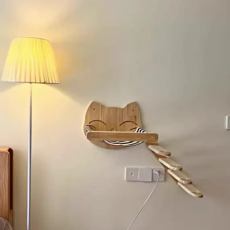 Tiragraffi per gatti Nuvole Piattaforma da salto Albero per gatti in legno ecologico Struttura da arrampicata per animali domestici Nido per gatti montato a parete Sisal