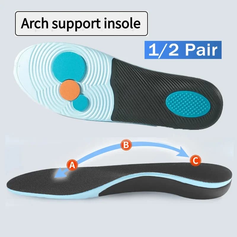 Solette Ortopediche per Piede Piatto con Supporto Plantare, Inserti per Scarpe Sportive per Fascite Plantare, Sollievo dal Dolore al Piede, Assorbimento degli Urti
