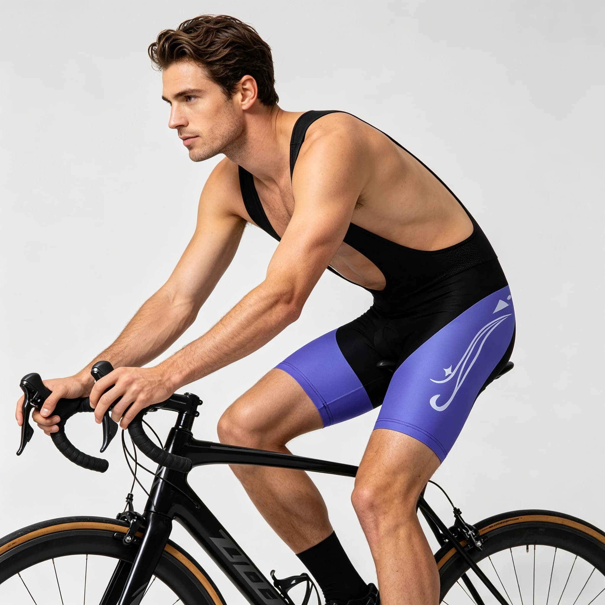 Pantaloncini da Ciclismo con Bretelle per Uomo, Shorts da Bici con Imbottitura 3D, Traspiranti e ad Asciugatura Rapida