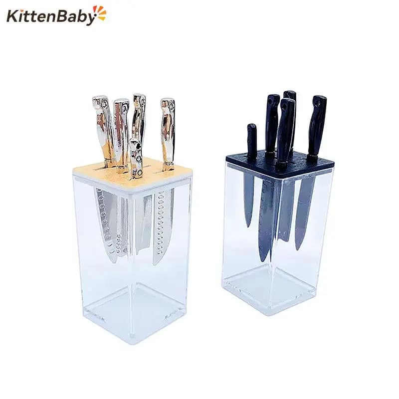 1/12 Dollhouse Knife Rest Model Mini Knives Set toys house kitchen utensils doll house kitchen accessories toy
