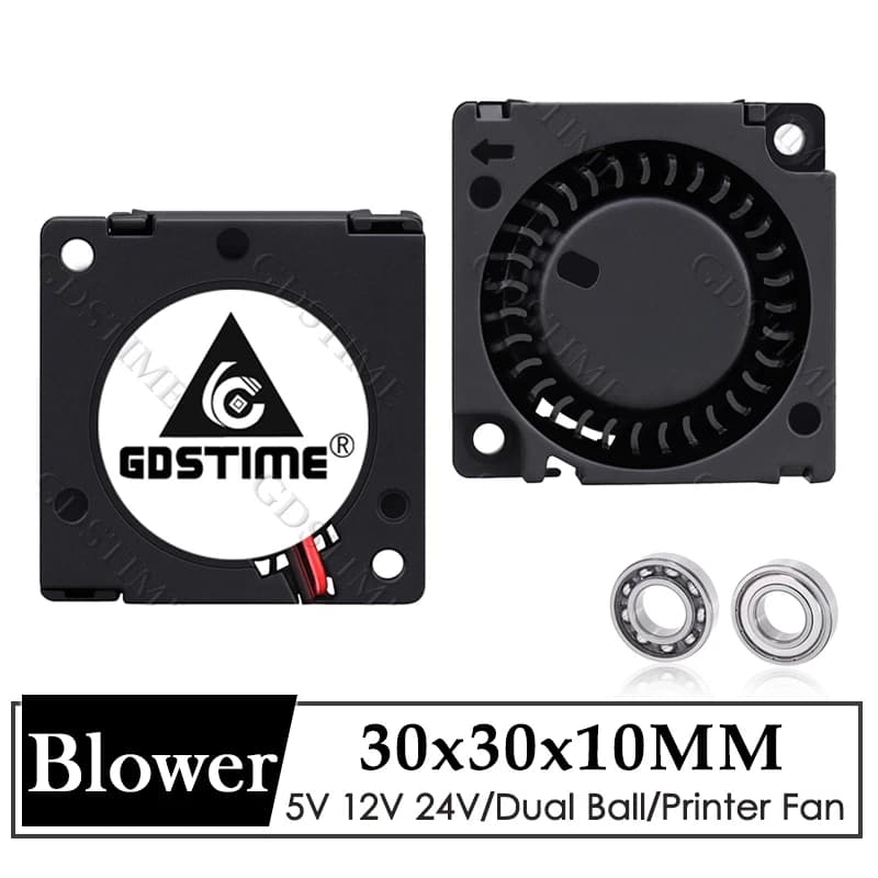 Gdstime 3010 Ventilator 24V 12V 5V Fan 30MM * 10MM Double Ball Cooling Fan 3010 Mini Turbo Centrifuge Cooling Fan for 3D Printer Part
