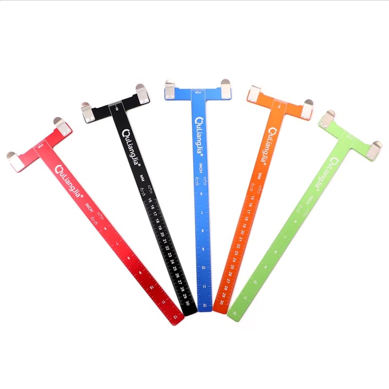 Righello a T per marcatura di precisione inciso al laser, alluminio, strumenti di misurazione della posizione, arco quadrato, accessori per la misurazione del tiro con l'arco