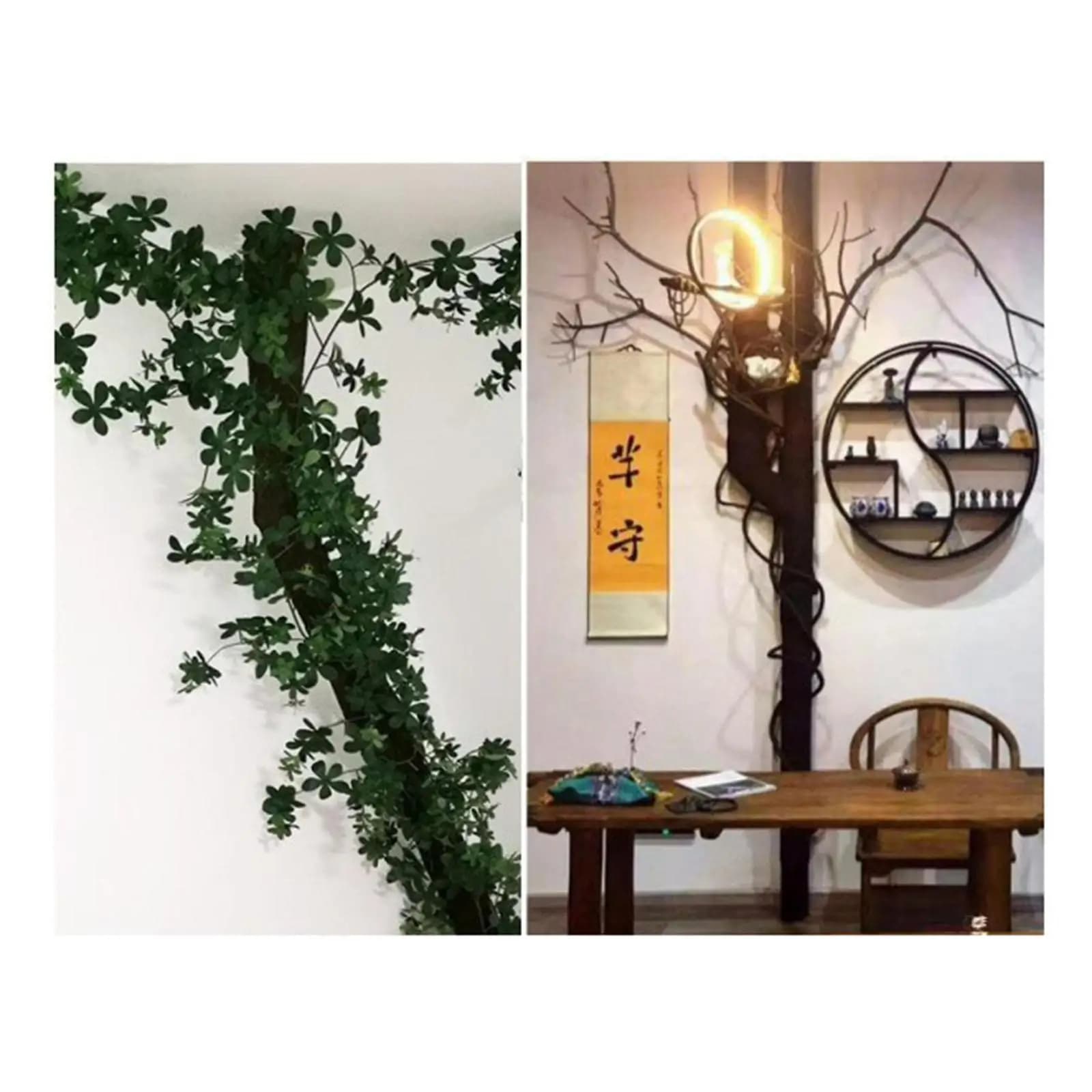 Artificial Tree Simulation Realistic Wrap Cuttable Faux Plant Decor for Street Floors Columns Walls