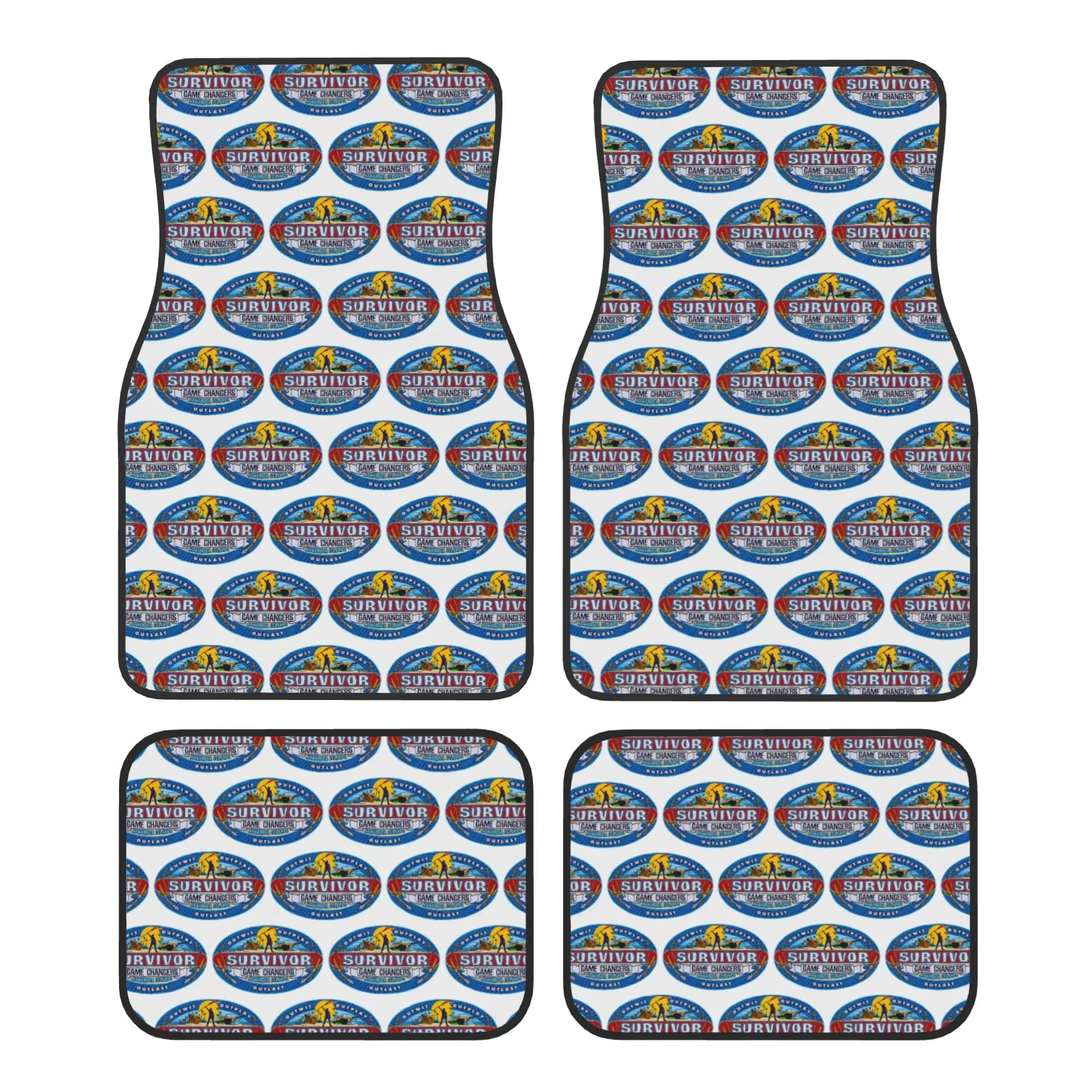 Crystal Velvet Car Floor Mats 4 Pcs Non-Slip Carpets Rugs Adventure Survivor Mamanuca Universal Car Front Rear Carpets Foot Mats