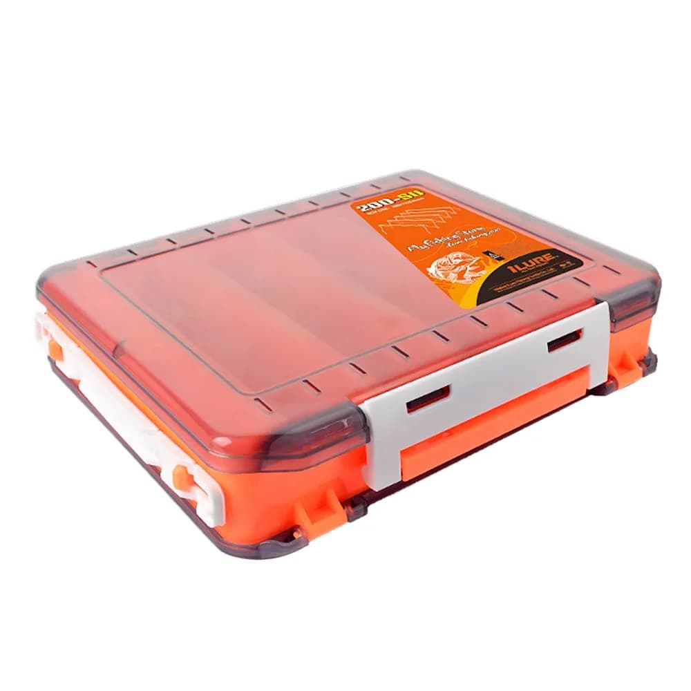 Scatola Organizer per Attrezzatura da Pesca a Doppio Lato, Grande Dimensione, in ABS e PP, Impermeabile, Contenitore Visibile per Esche